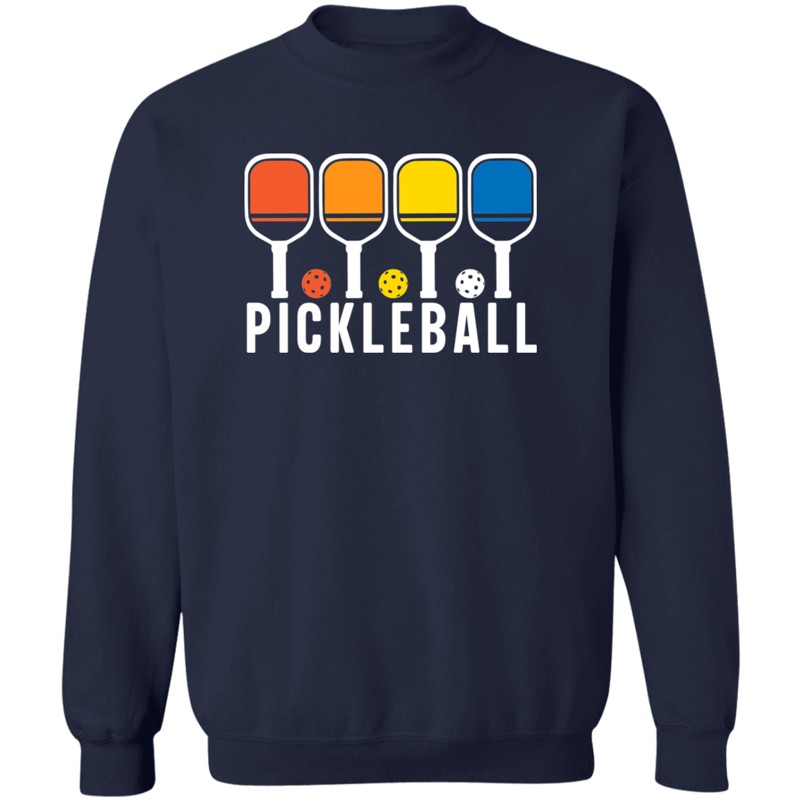 Pickleball Colors Crewneck Pullover Sweatshirt