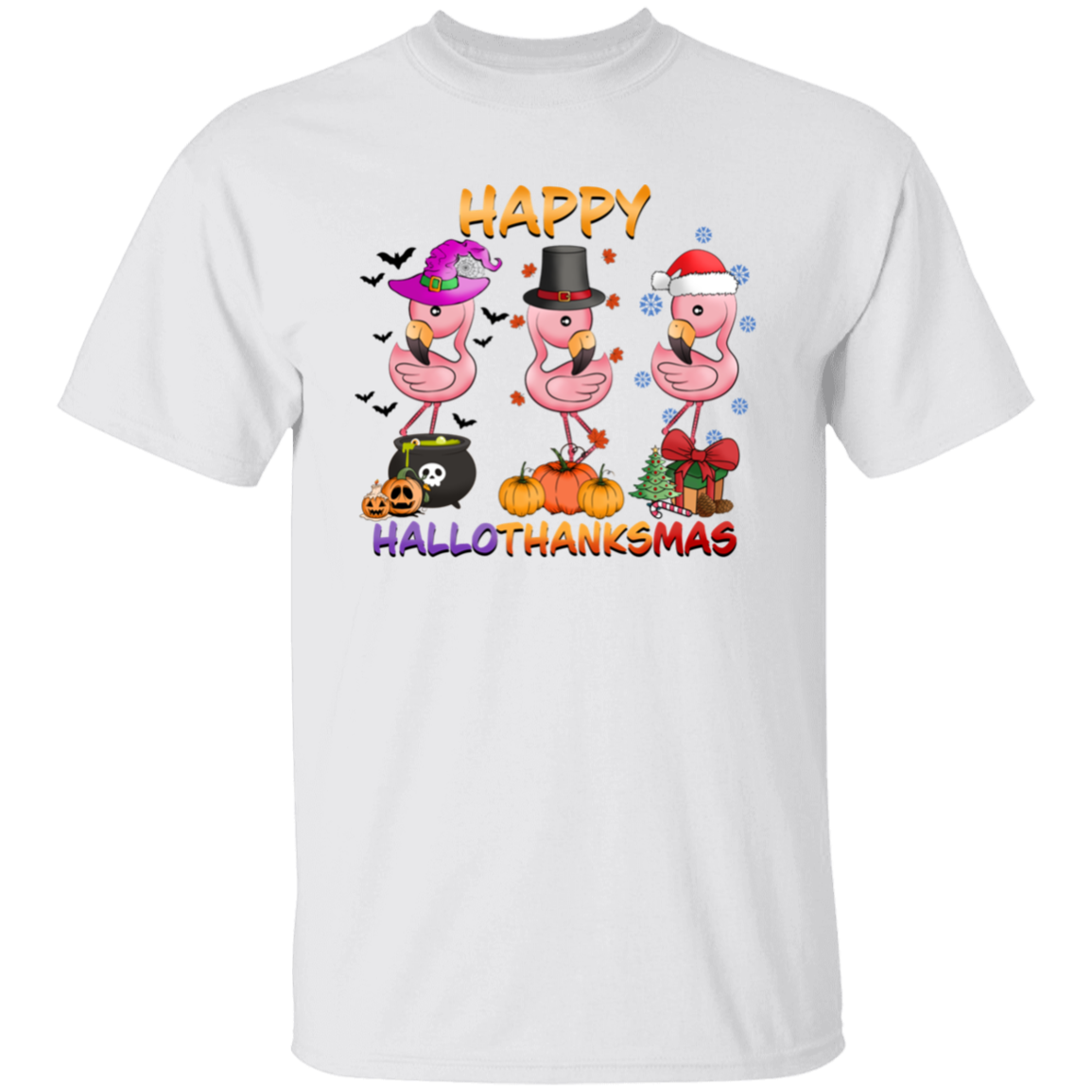 Flamingo HalloThanksMas T-Shirt