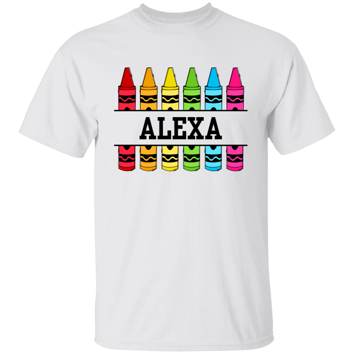 Crayons Personalized Youth 5.3 oz 100% Cotton T-Shirt