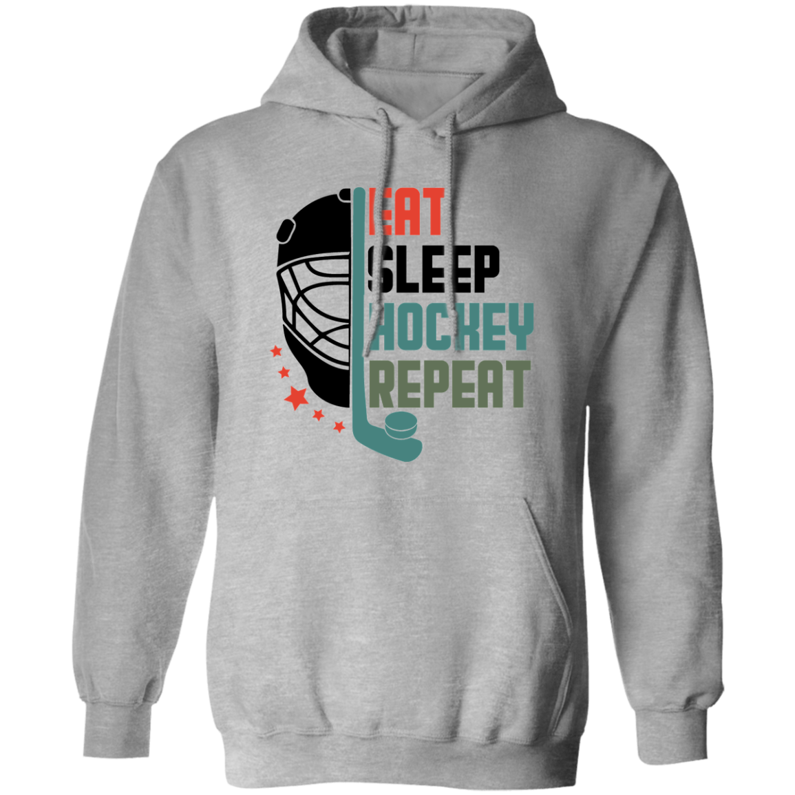 Eat Sleep Hockey Repeat Pullover Hoodie
