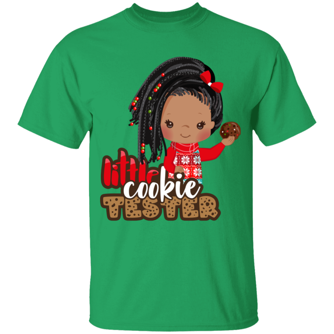 Little Cookie Tester African American Girl Cotton T-Shirt