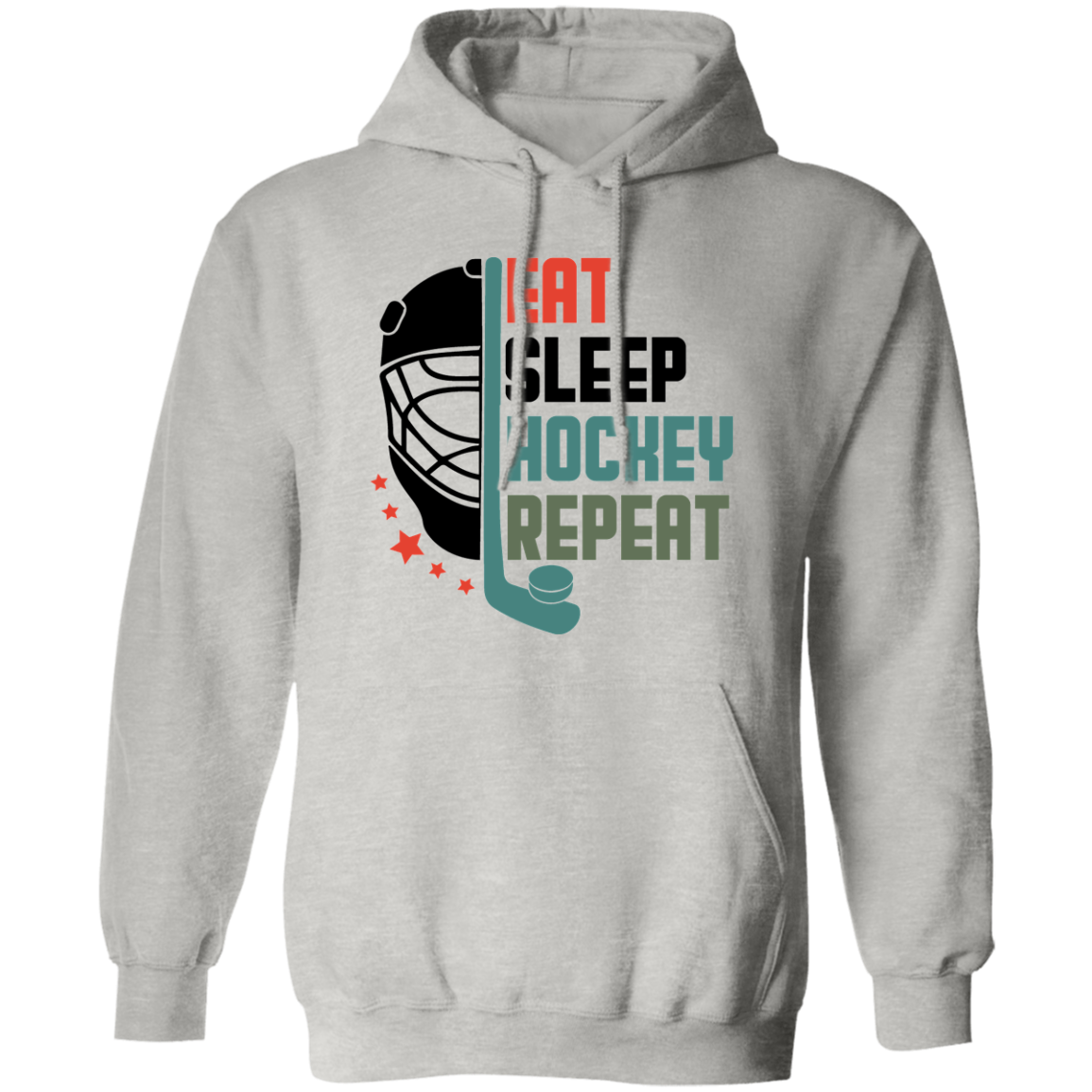 Eat Sleep Hockey Repeat Pullover Hoodie