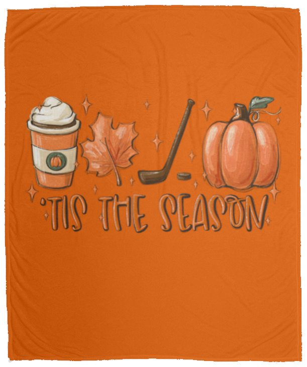 Tis The Season Hockey Plush Fleece Blanket - 50x60