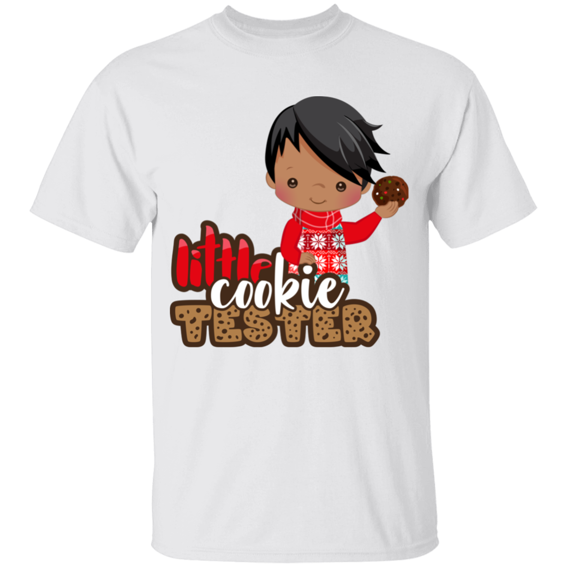 Little Cookie Tester African American Boy 100% Cotton T-Shirt