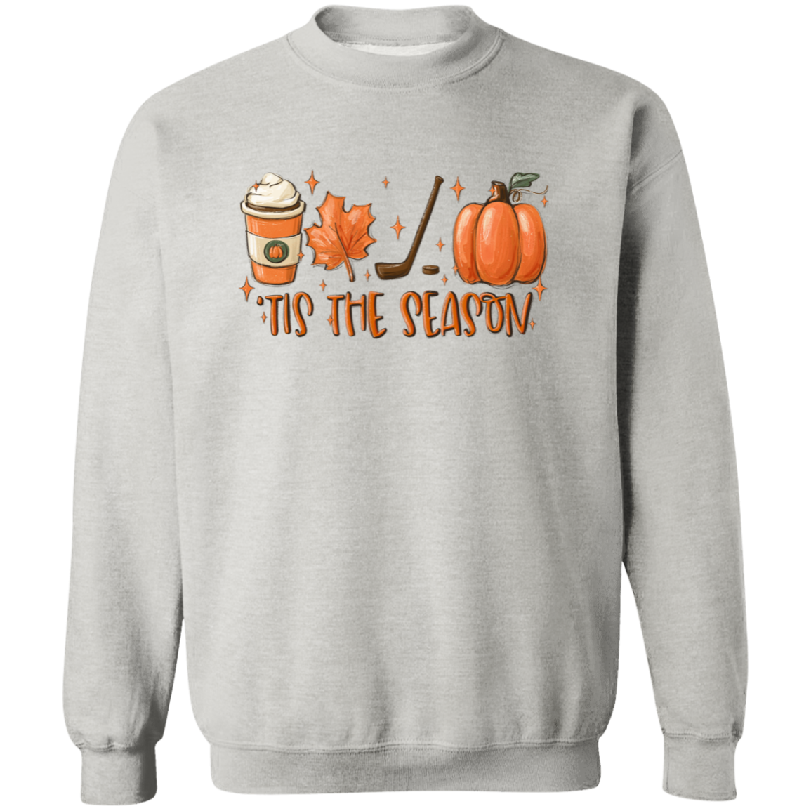 Tis The Season Hockey Crewneck Pullover Sweatshirt