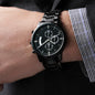 Customized Black Chronograph Watch Personalized on the Back with your words!