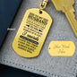 To My Husband Dog Tag Keychain