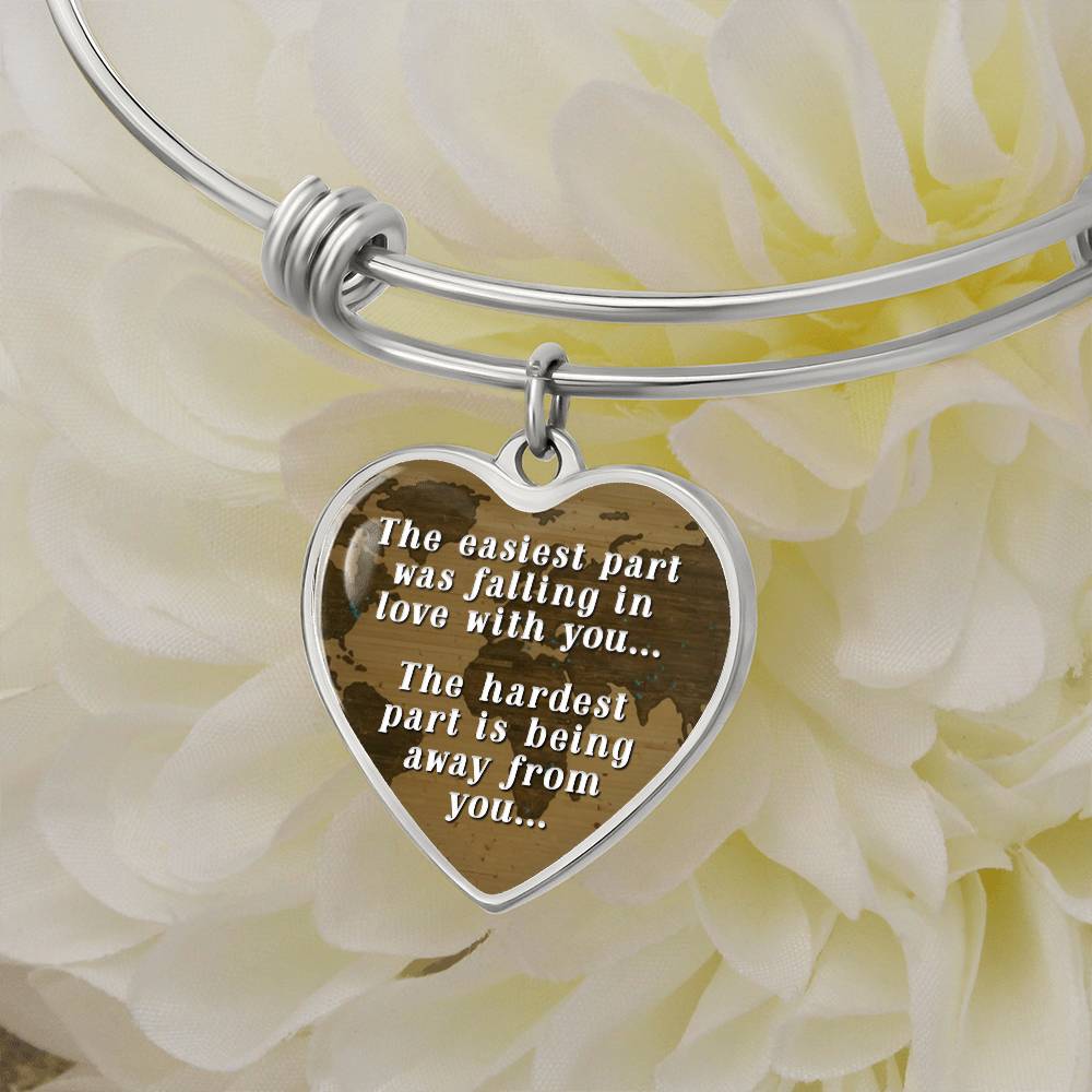 The Easiest Part was Falling In Love With You Bangle Bracelet