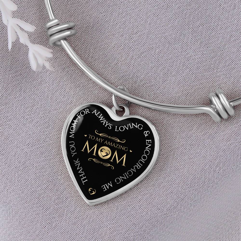 To My Amazing Mom Bangle Bracelet