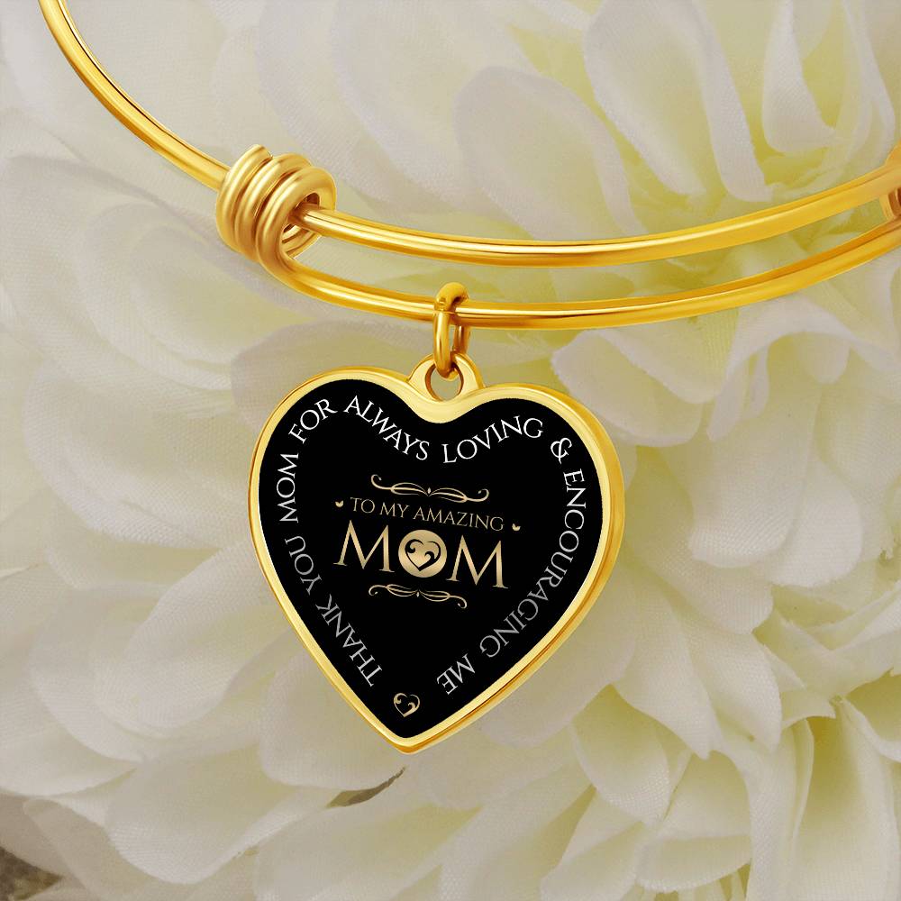 To My Amazing Mom Bangle Bracelet