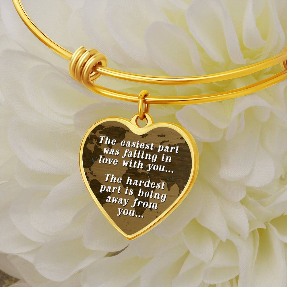 The Easiest Part was Falling In Love With You Bangle Bracelet