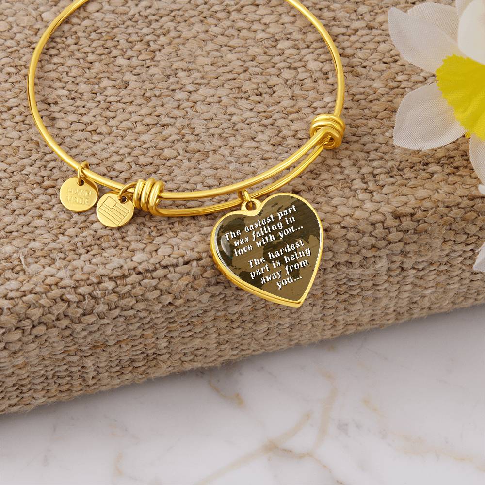 The Easiest Part was Falling In Love With You Bangle Bracelet