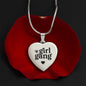 Girl Gang Necklace- Personalize the back with your very own message!