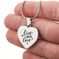 Live Love Laugh Necklace- Personalize with your own words on the back!