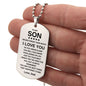 To My Son I Love You Love Dad Dog Tag