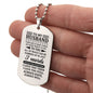 To My Husband Dog Tag