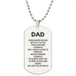 DAD How blessed we are to have you Dog Tag