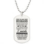 To My Husband Dog Tag