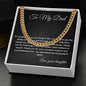 Dad If I could Give You One Thing In Life I'd Give You My Eyes Cuban Chain Necklace