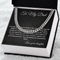 Dad If I could Give You One Thing In Life I'd Give You My Eyes Cuban Chain Necklace