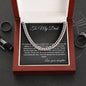 Dad If I could Give You One Thing In Life I'd Give You My Eyes Cuban Chain Necklace