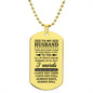 To My Husband Dog Tag
