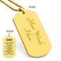 DAD How blessed we are to have you Dog Tag