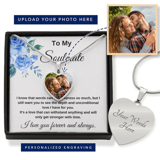 Soulmate Heart Photo Necklace