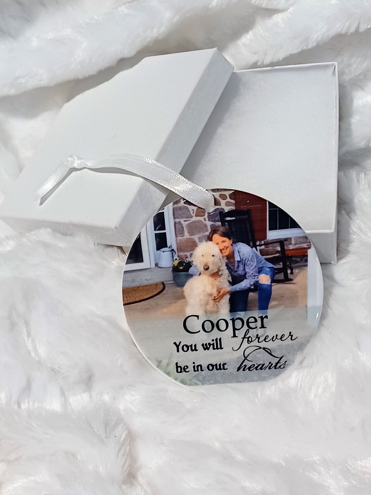 Custom Pet Photo Memorial Ornament, Personalized Keepsake