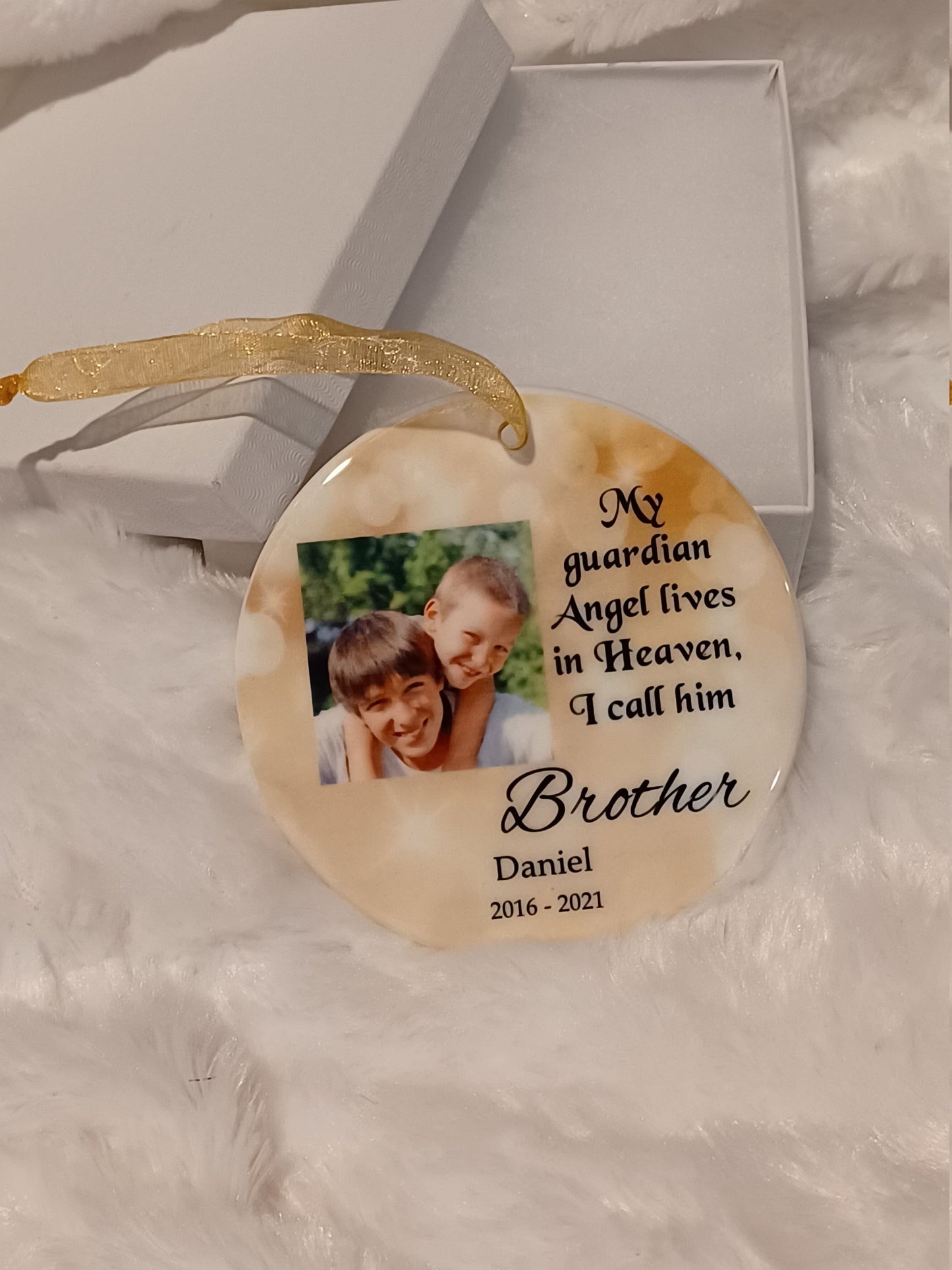 Personalized Memorial Ornament, In Memory Of, Christmas, Gift for Husband
