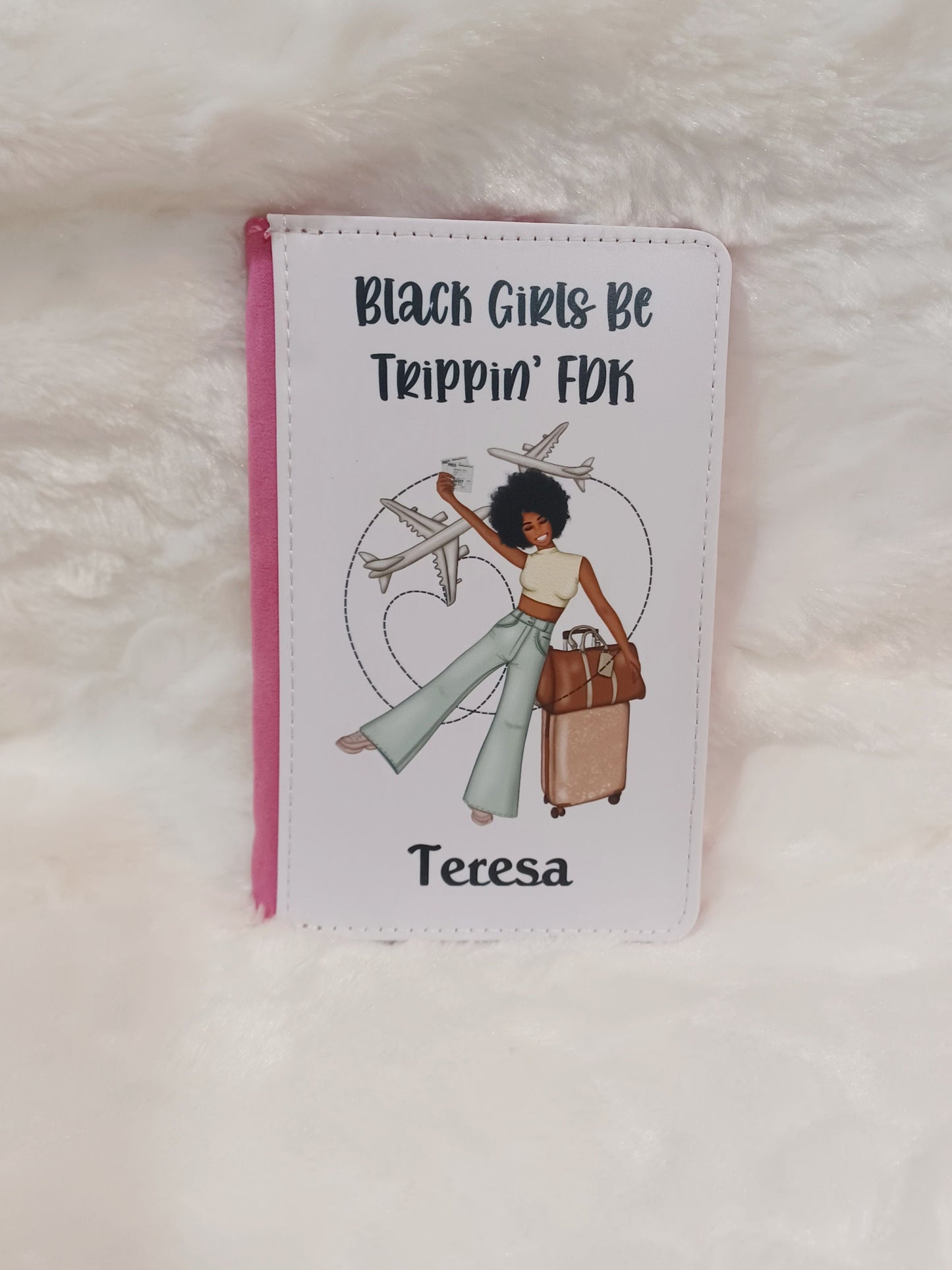 Personalized Passport Cover, Black Girl Magic, African American, Travel Gift, Birthday, Best Friend Gift