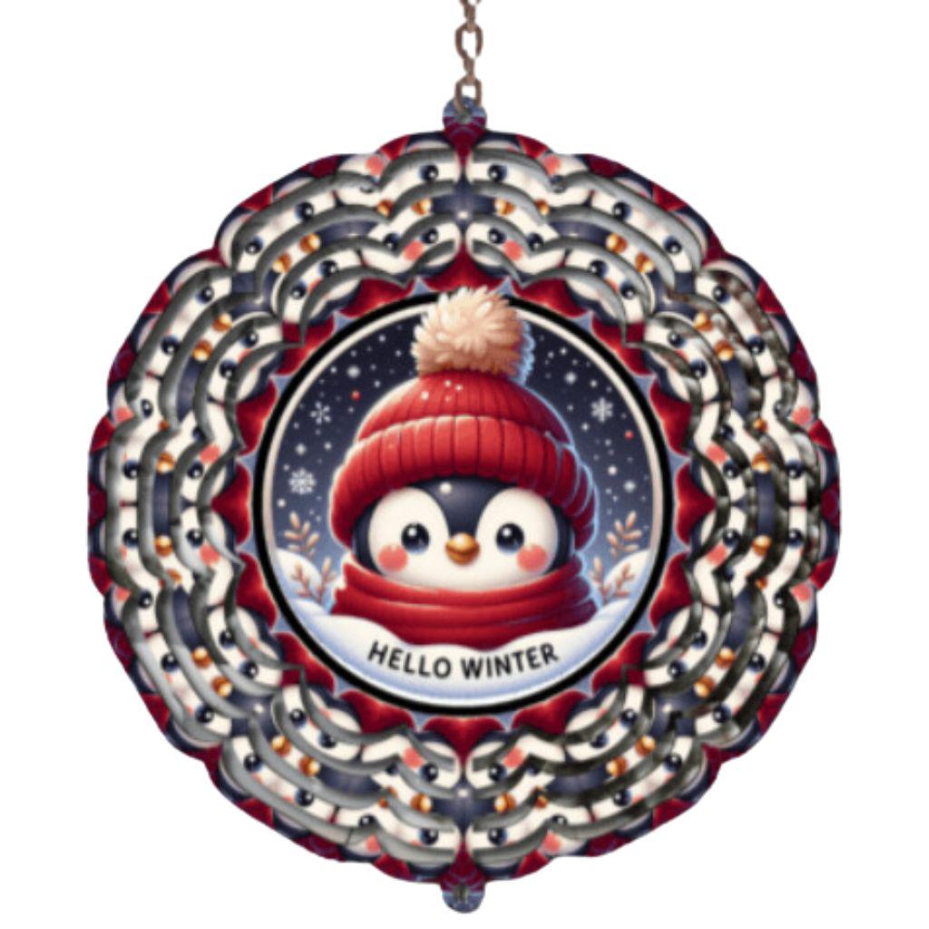 Penguin Wind Spinner: Festive Holiday Decor, Penguin Lover Gift
