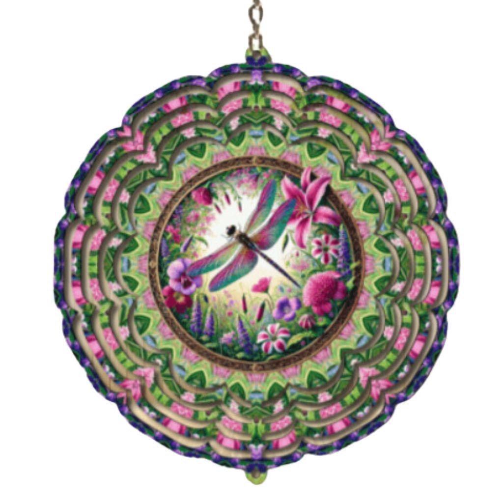 Dragonfly Wind Spinner: 10-Inch Whimsical Garden Decor