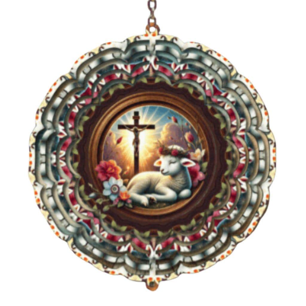 Lamb of God Wind Spinner, Spring Decor, Easter, Pastor Gift