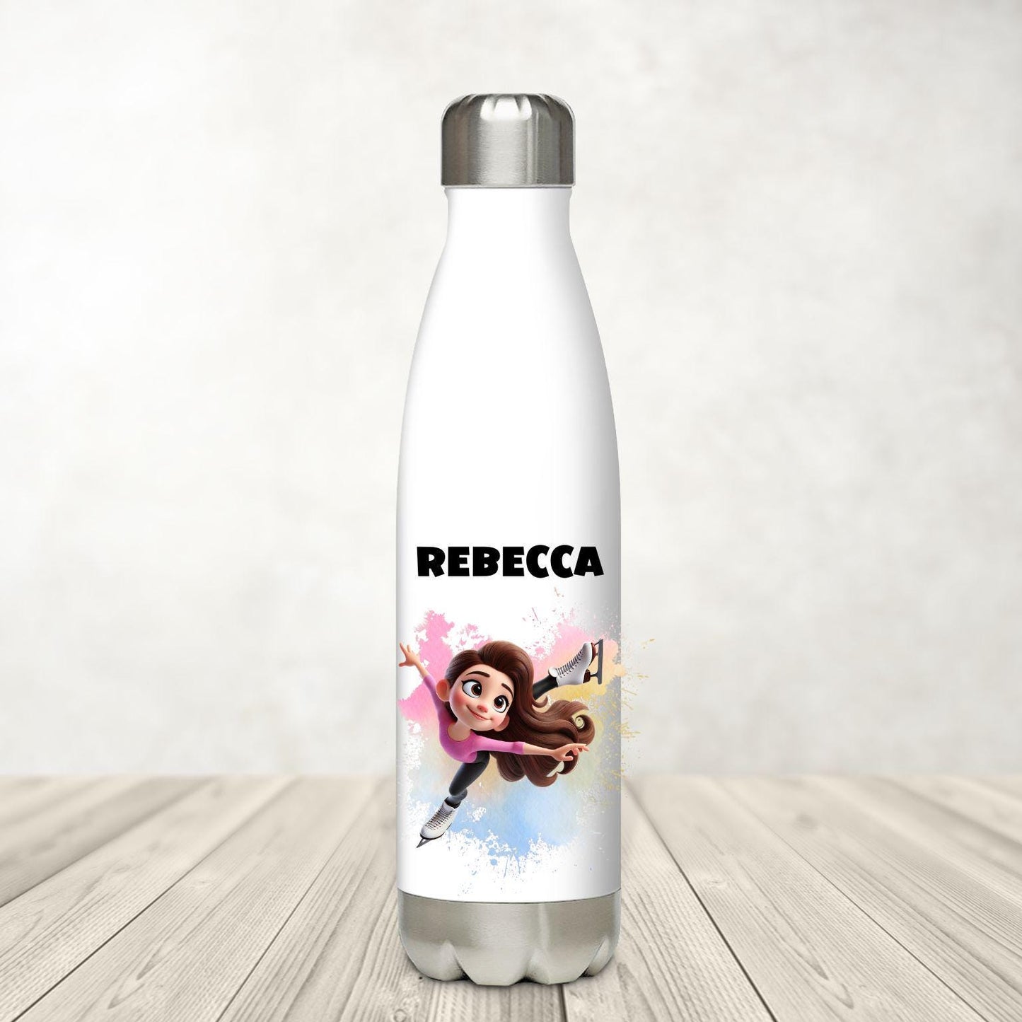 Personalized Figure Skating Water Bottle, Skater Gift, 17oz Metal