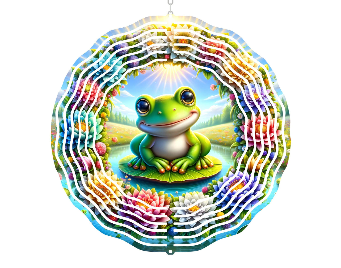 Frog Wind Spinner, Summer Decor, Birthday, Mom Gift