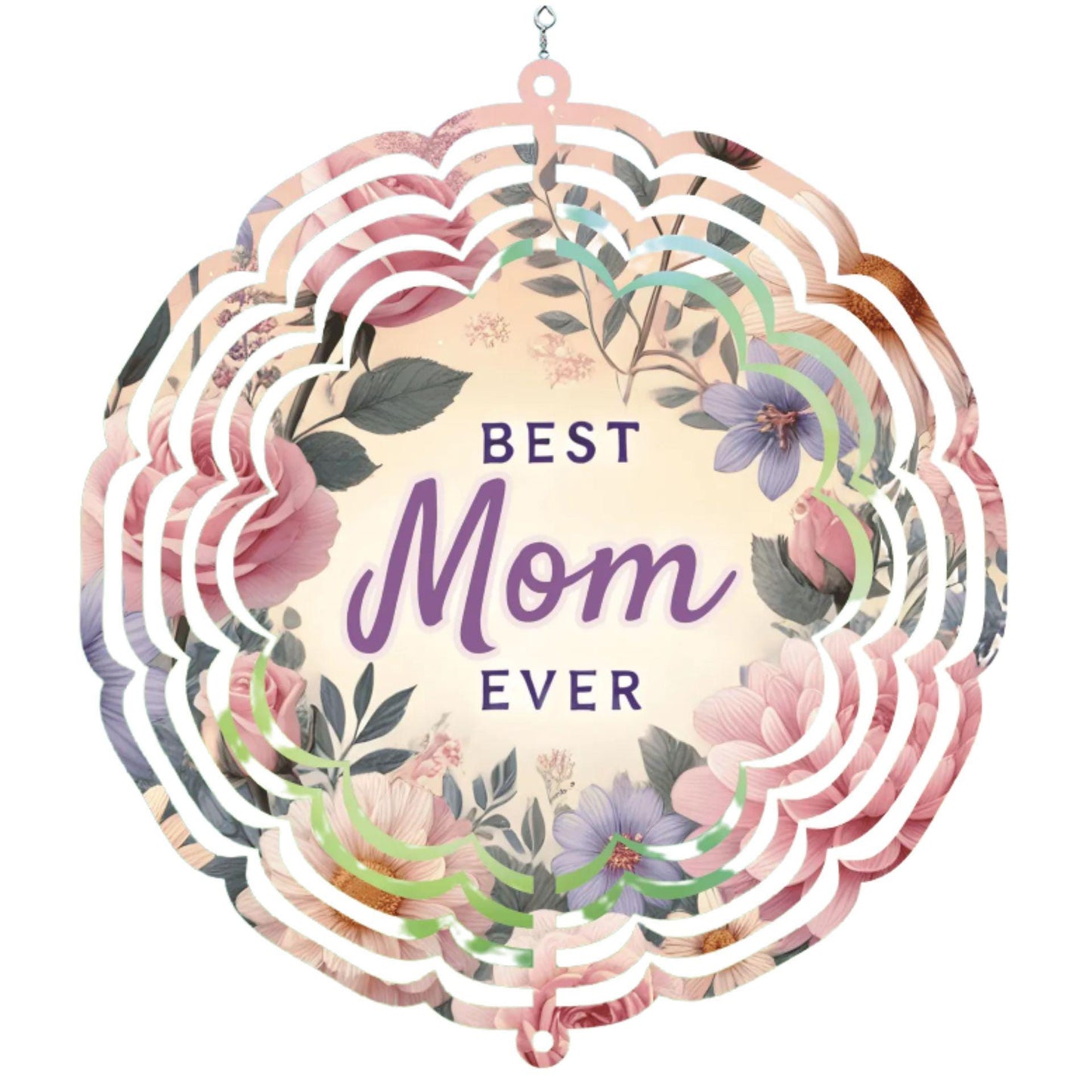 Mom Ever Floral Wind Spinner, Mother's Day Gift