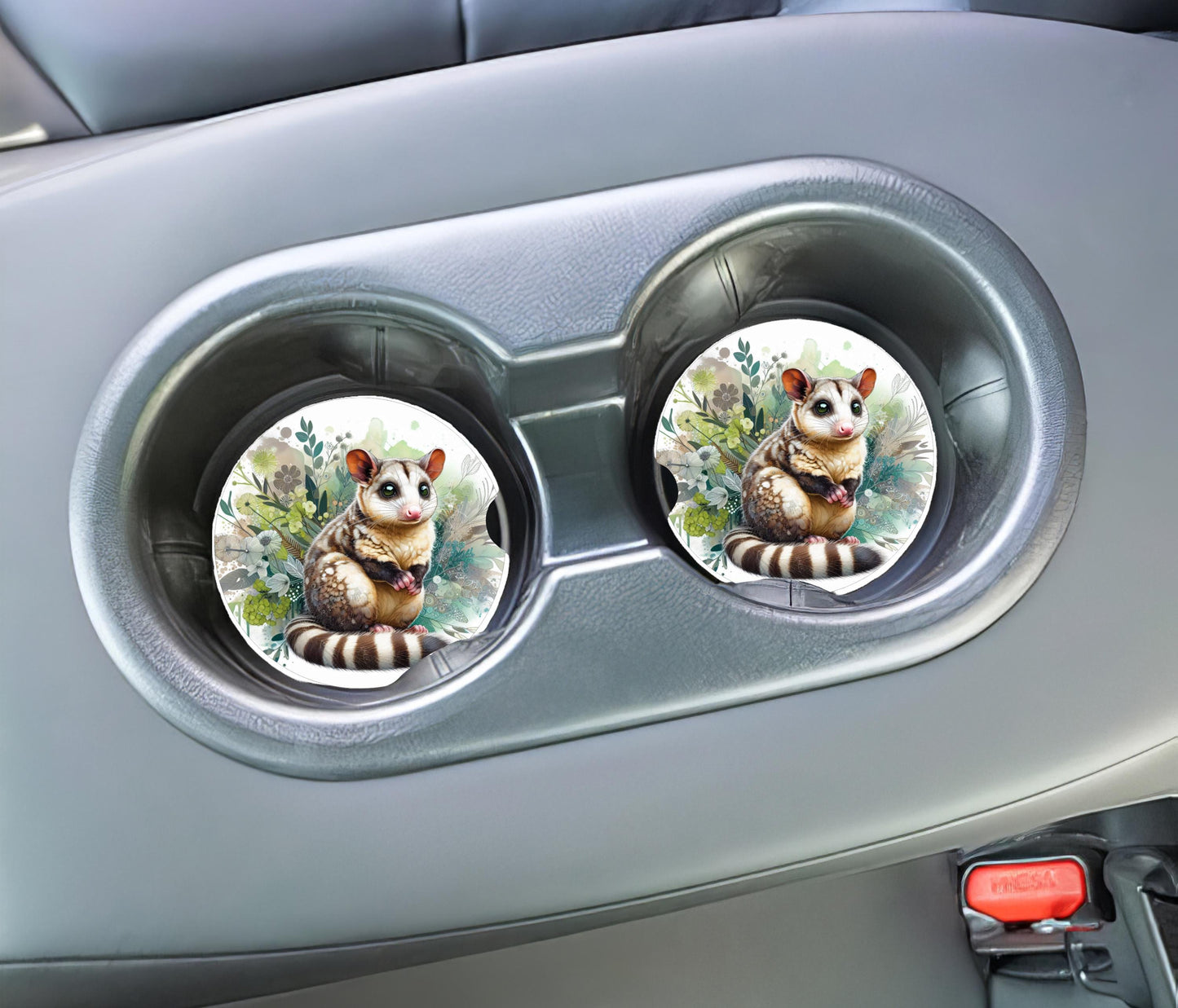 Sugar Glider Car Coasters, Cute Animal Neoprene Coasters, Set of 2