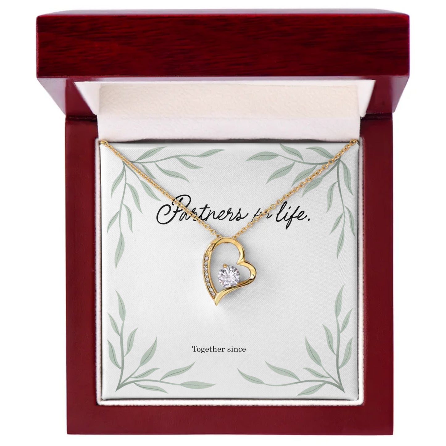 Forever Love Necklace - 18k yellow gold finish