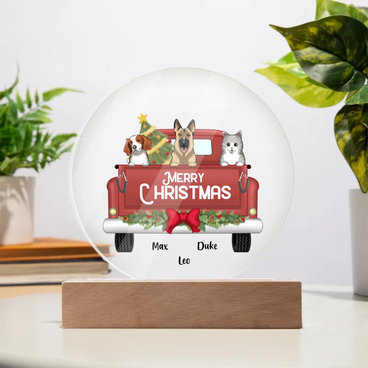 Merry Christmas from the Pets Circle Acrylic Plaque