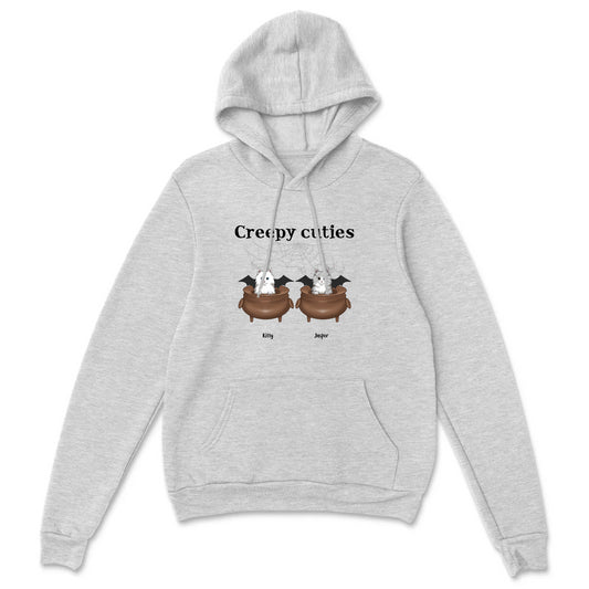 Creepy Cuties Personalized Cats Halloween Pullover Hoodie