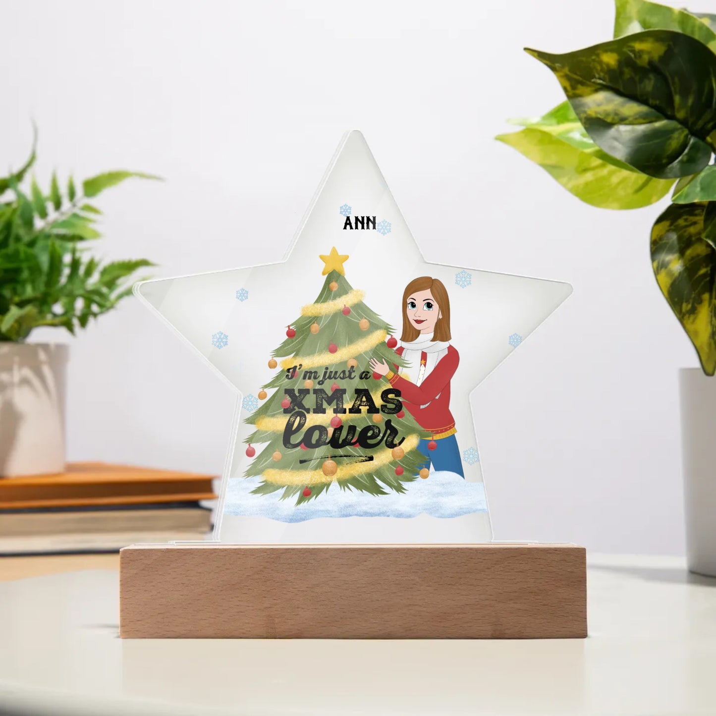 I'm Just An Xmas Lover Acrylic Star Plaque