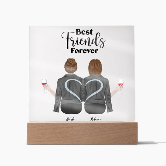 Best Friends Acrylic Square Plaque