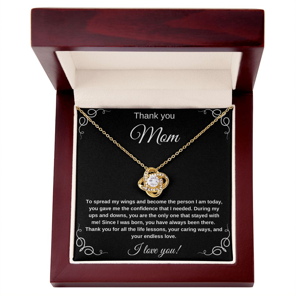 Thank You Mom for helping me spread my wings Necklace