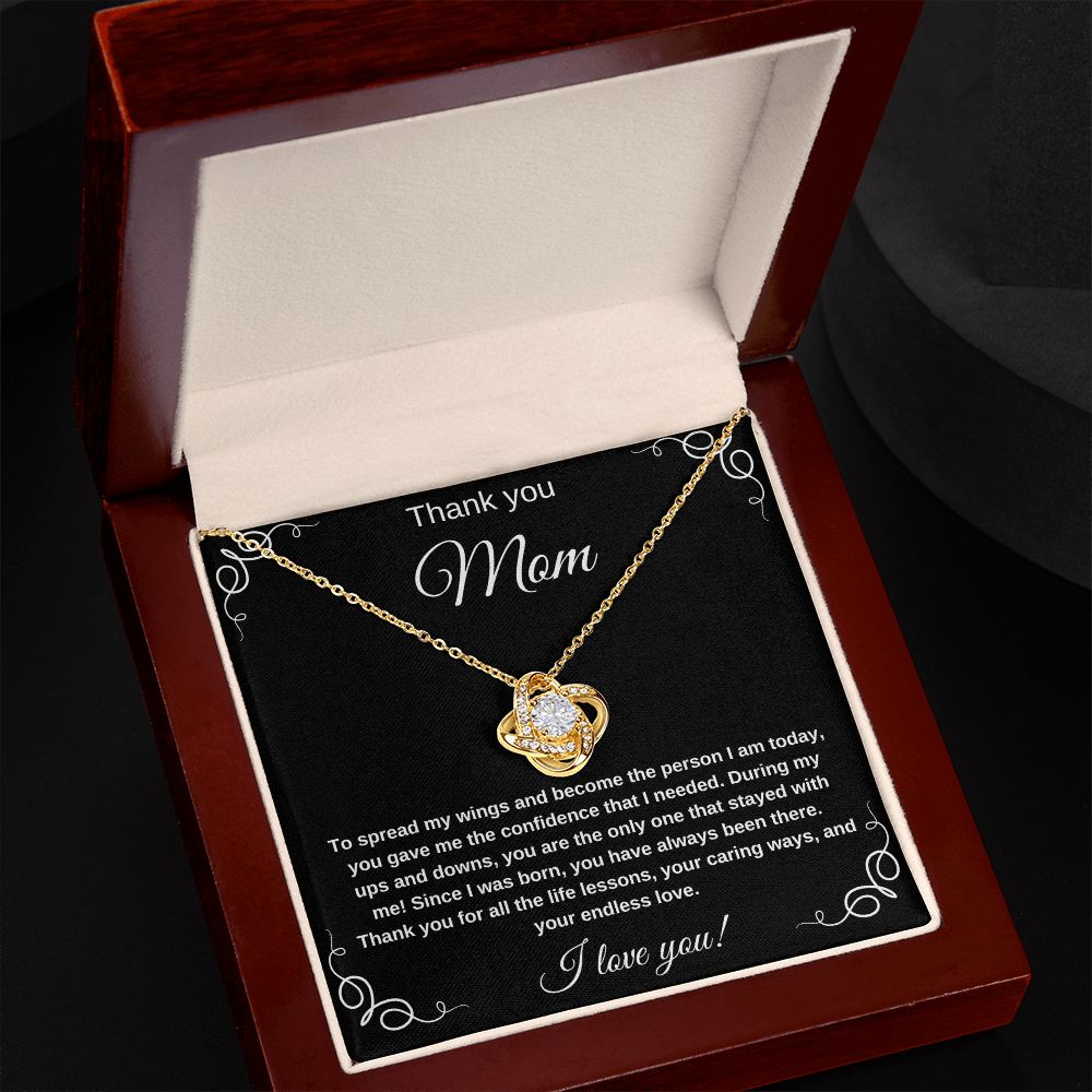 Thank You Mom for helping me spread my wings Necklace