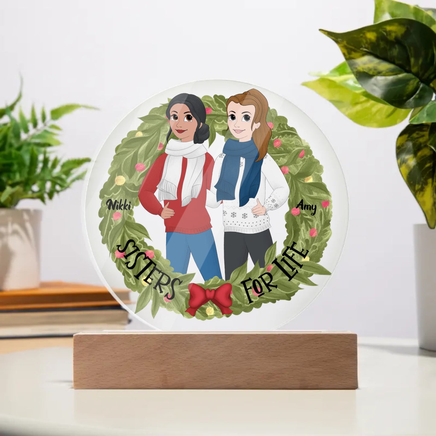 Sisters For Life Circle Acrylic Plaque