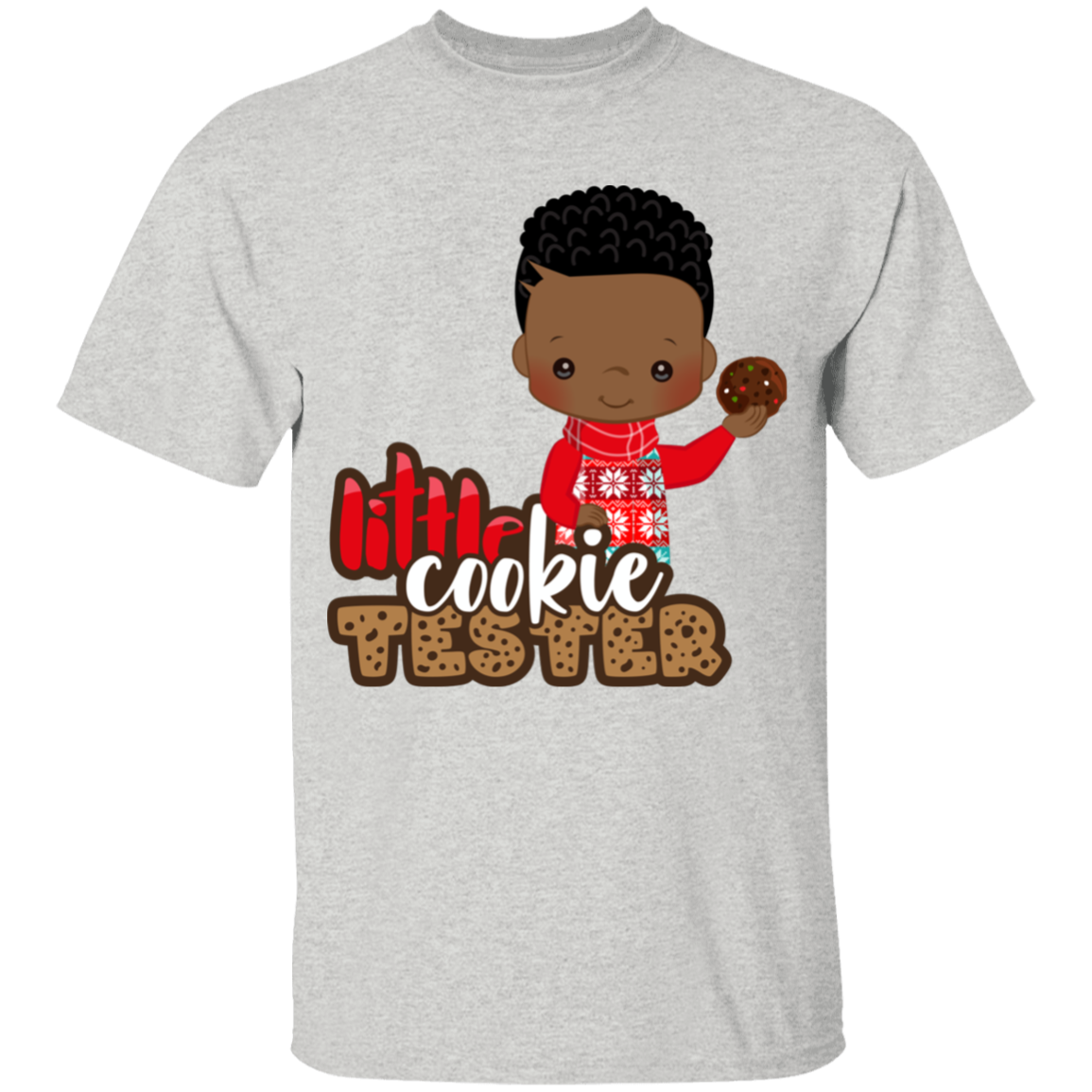 Little Cookie Tester African American Boy Cotton T-Shirt