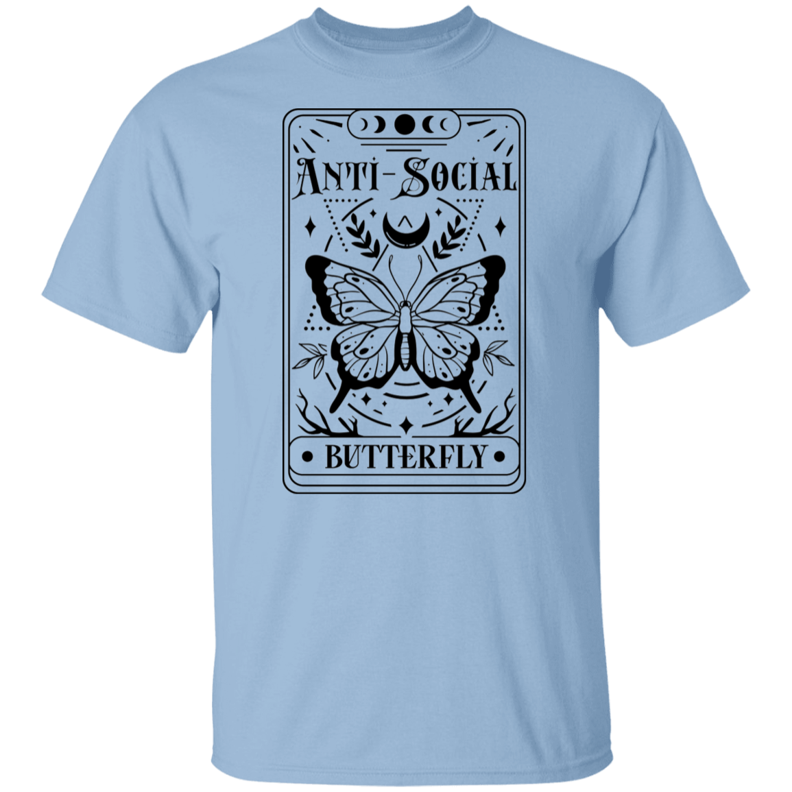 Anti Social Butterfly Tarot Card T-Shirt