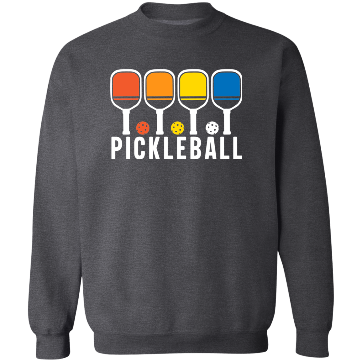 Pickleball Colors Crewneck Pullover Sweatshirt