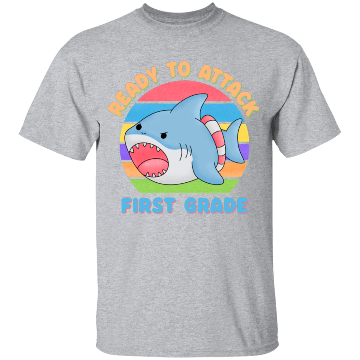Ready to Attack Shark First Grade Youth Cotton T-Shirt